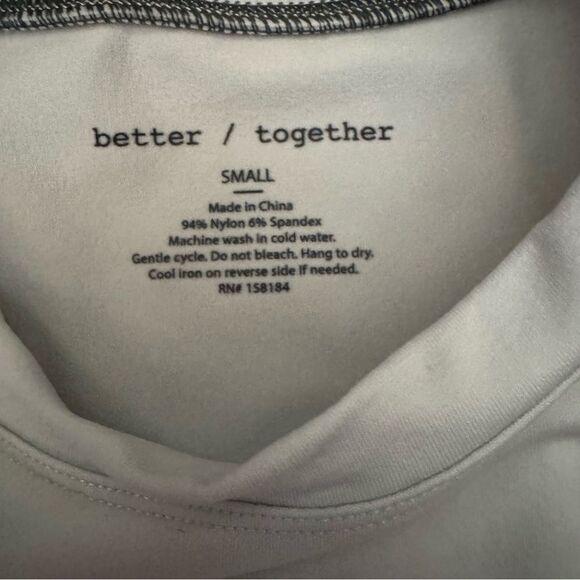 Better Together Silver Gray Crop Muscle Tank Top Size Small - Picture 3 of 3